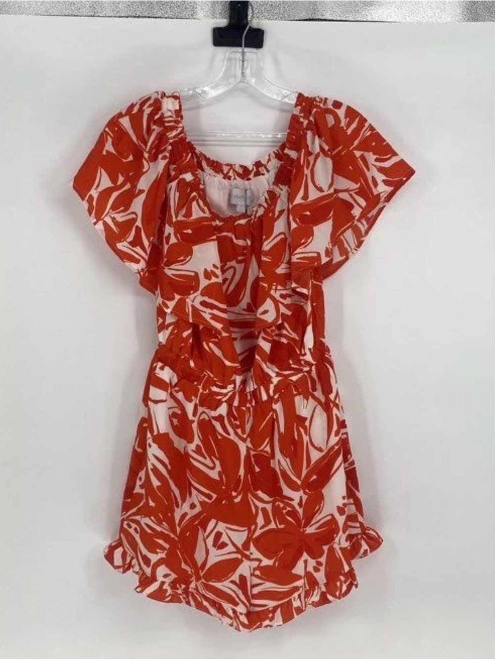 Sugarlips red and white off shoulder romper new with tag